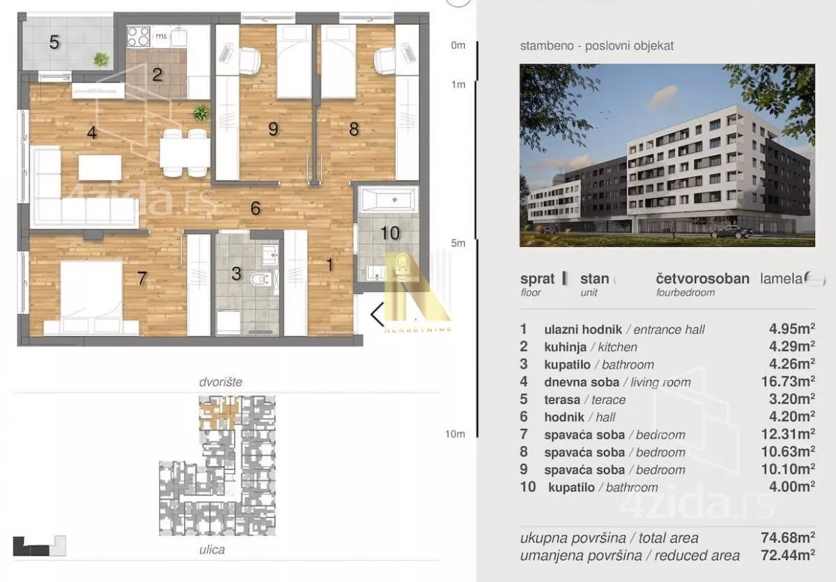 Trosoban stan | 4zida