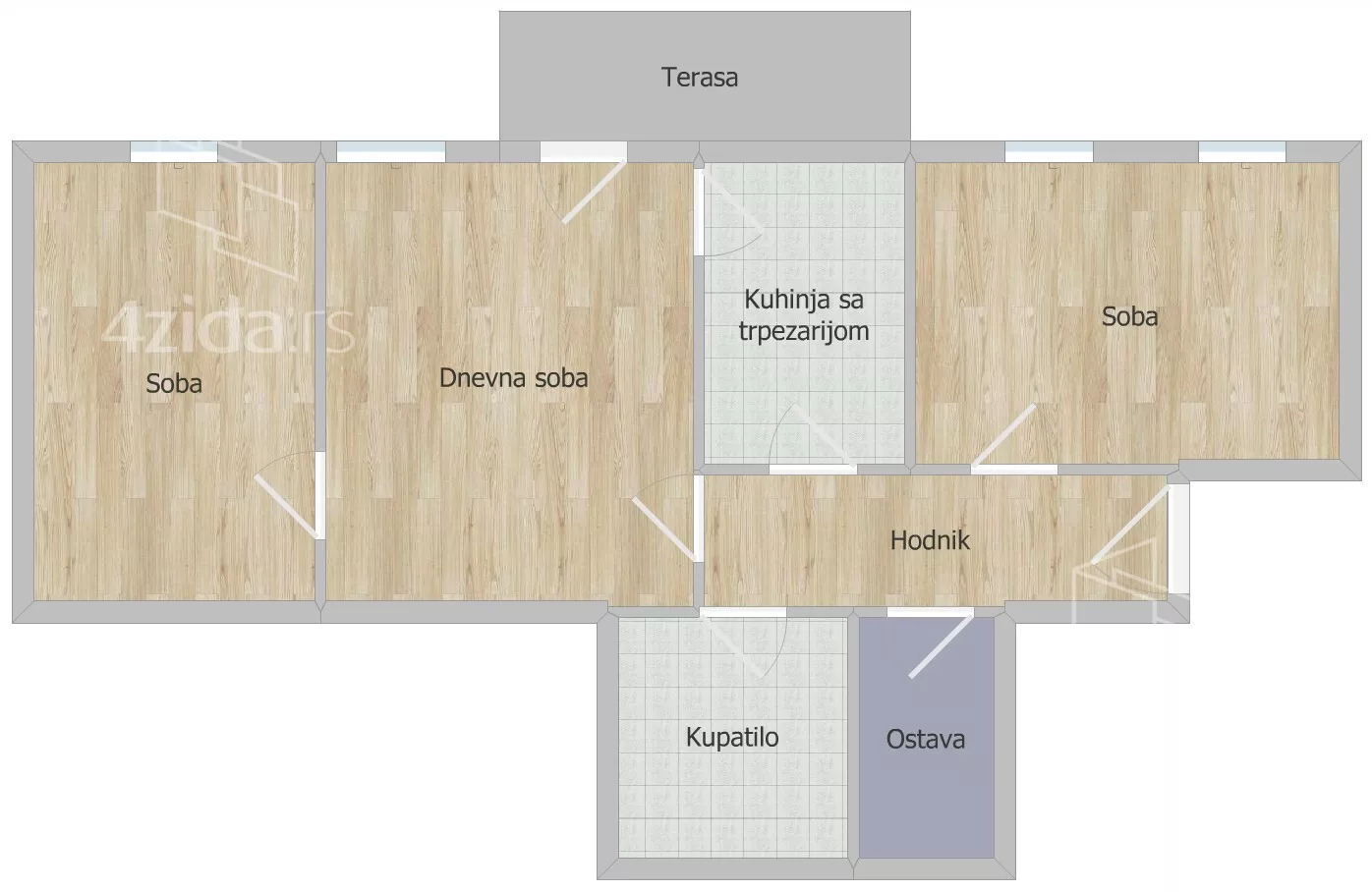 Trosoban stan | 4zida