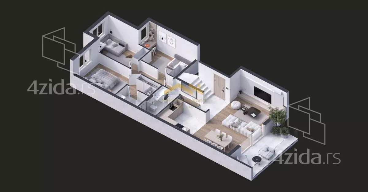 Petosoban stan | 4zida