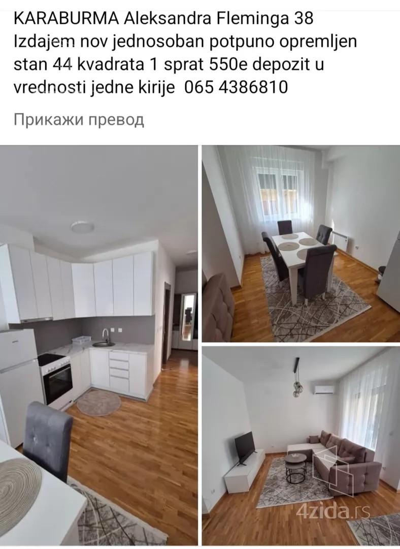 Jednoiposoban stan | 4zida