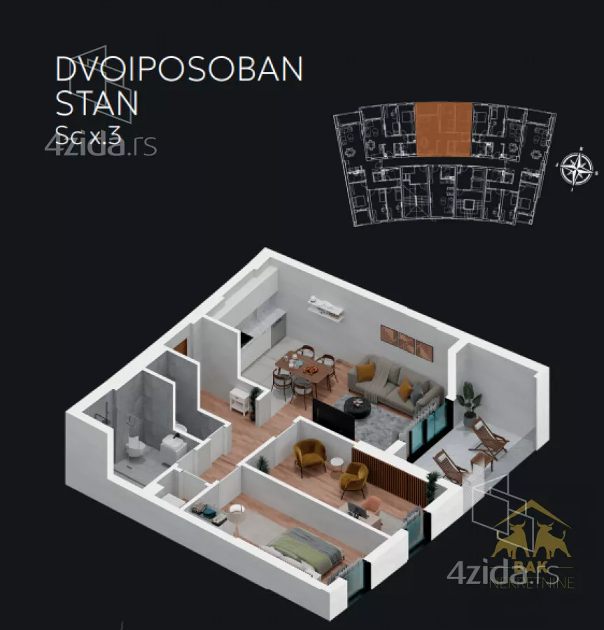 Dvoiposoban stan | 4zida