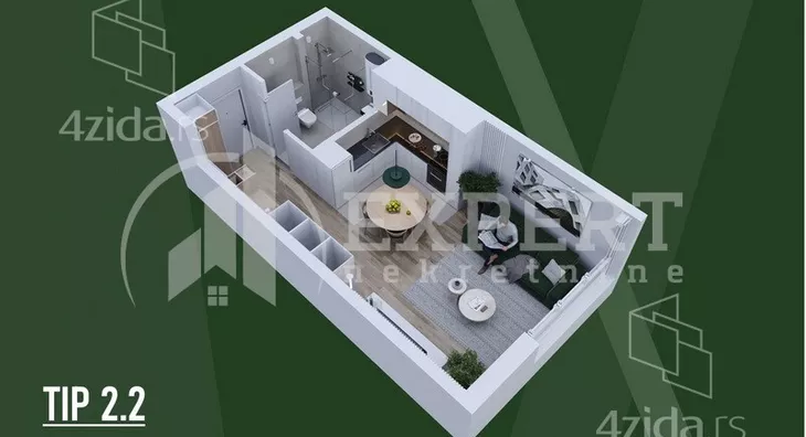 Jednosoban stan | 4zida