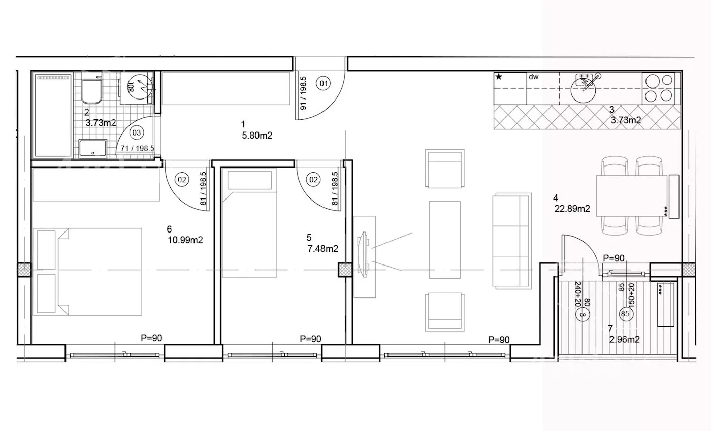 Trosoban stan | 4zida