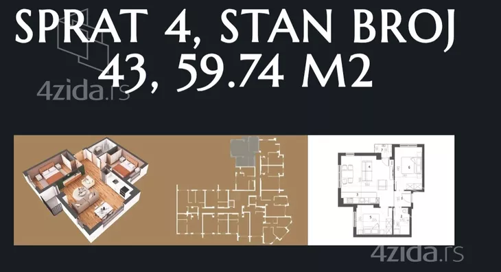 Dvosoban stan | 4zida