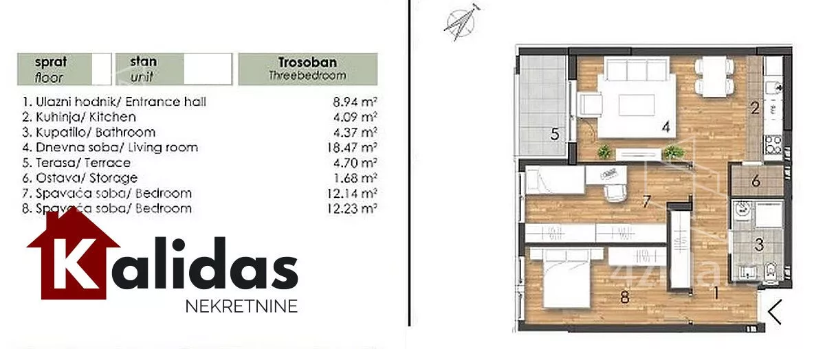 Trosoban stan | 4zida