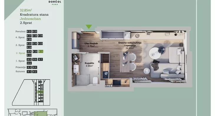 Jednosoban stan | 4zida