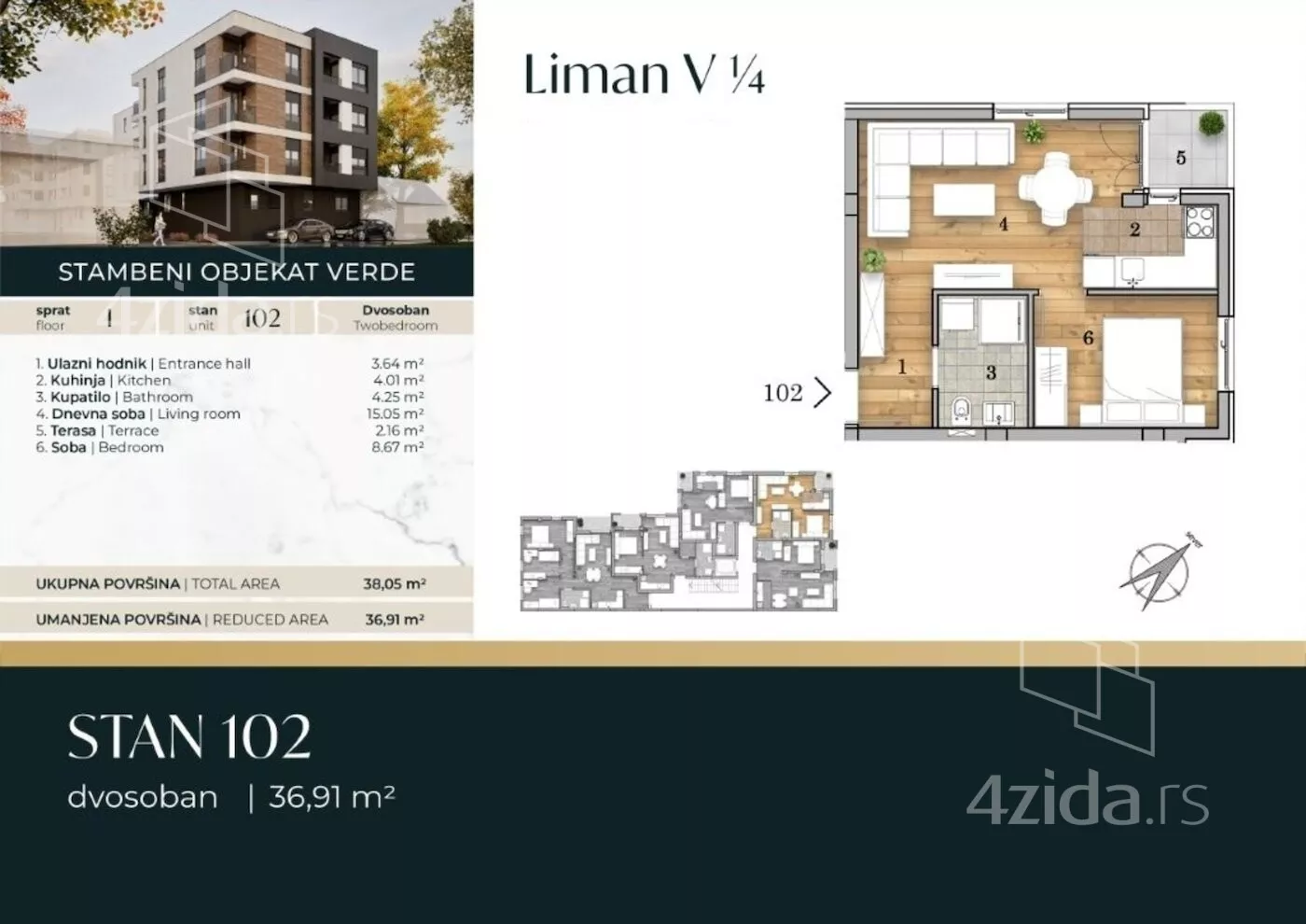 Dvosoban stan | 4zida