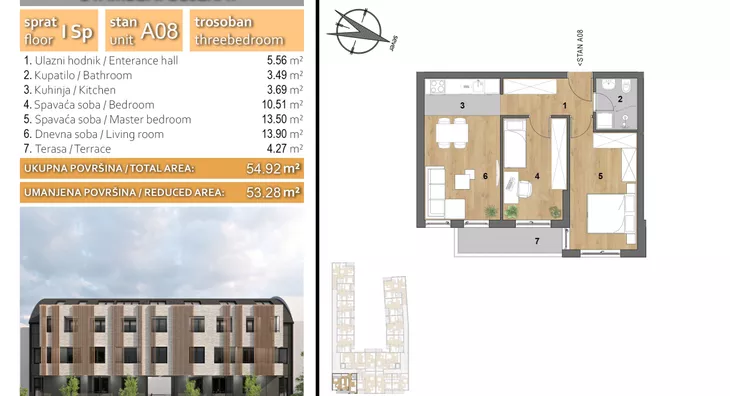 Trosoban stan | 4zida
