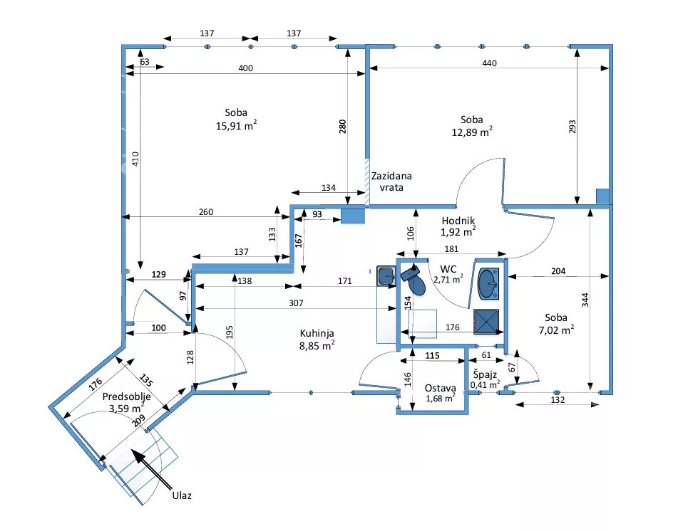 Trosoban stan | 4zida