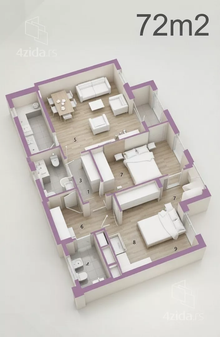 Dvoiposoban stan | 4zida