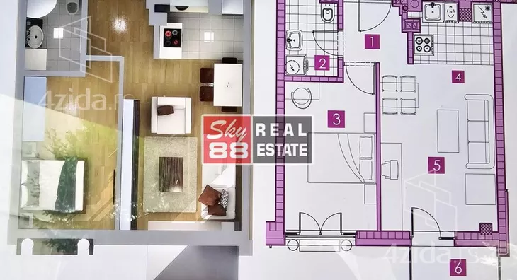 Jednoiposoban stan | 4zida