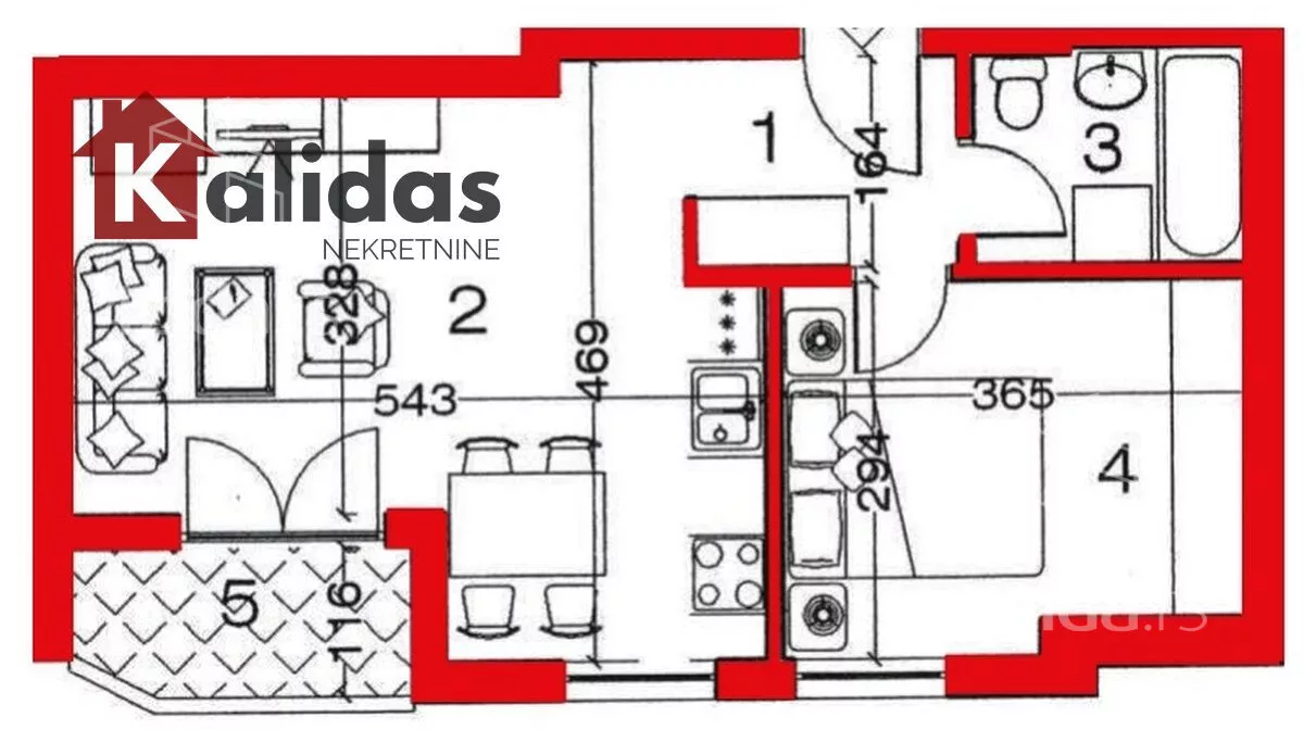 Jednoiposoban stan | 4zida
