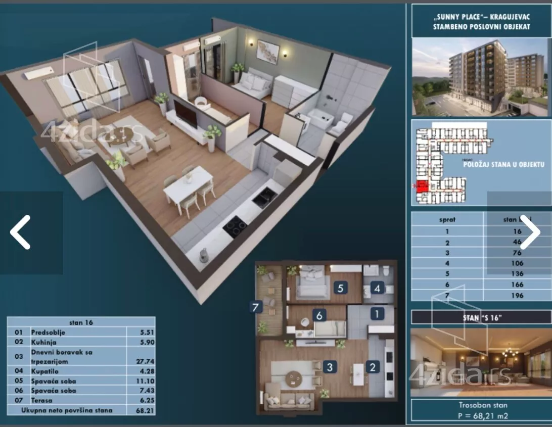Trosoban stan | 4zida