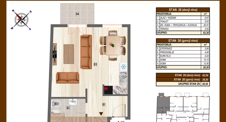 Trosoban stan | 4zida