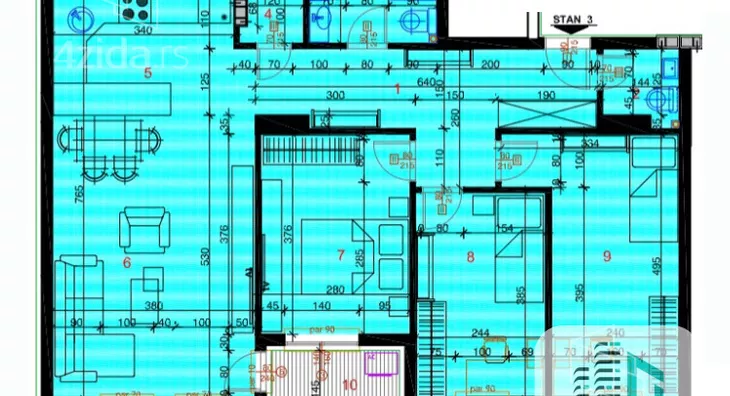 Troiposoban stan | 4zida
