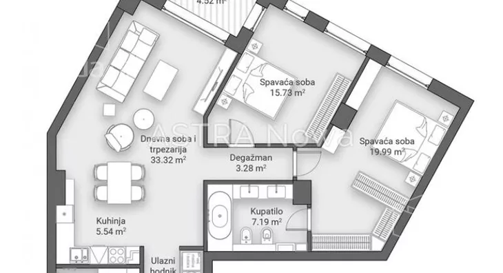Trosoban stan | 4zida