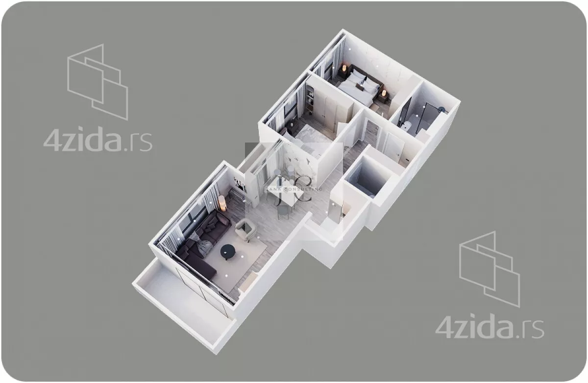 Trosoban stan | 4zida