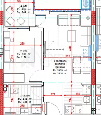 Jednoiposoban stan | 4zida