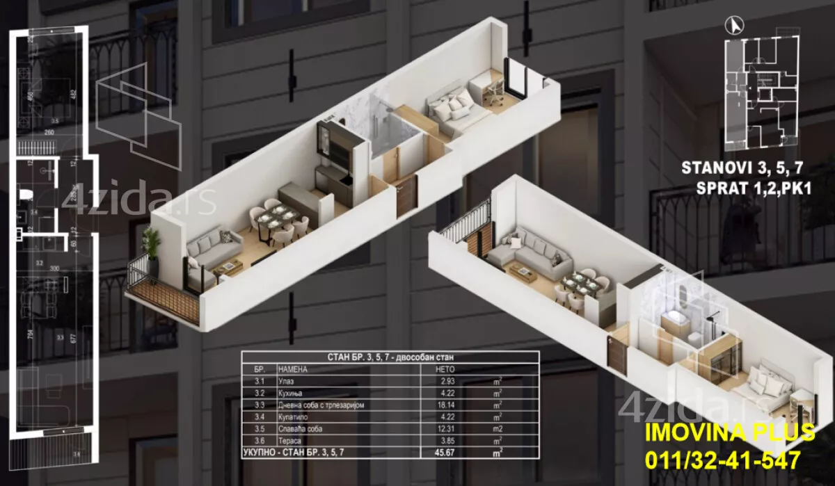 Dvosoban stan | 4zida