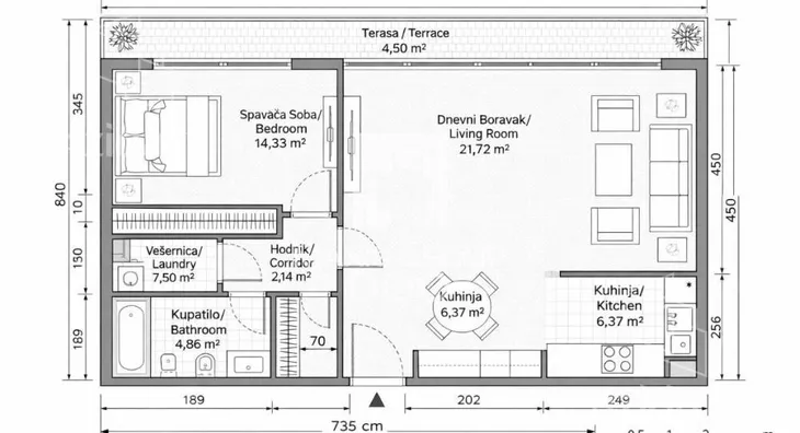 Dvosoban stan | 4zida