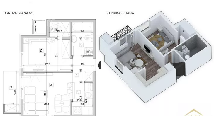 Jednoiposoban stan | 4zida