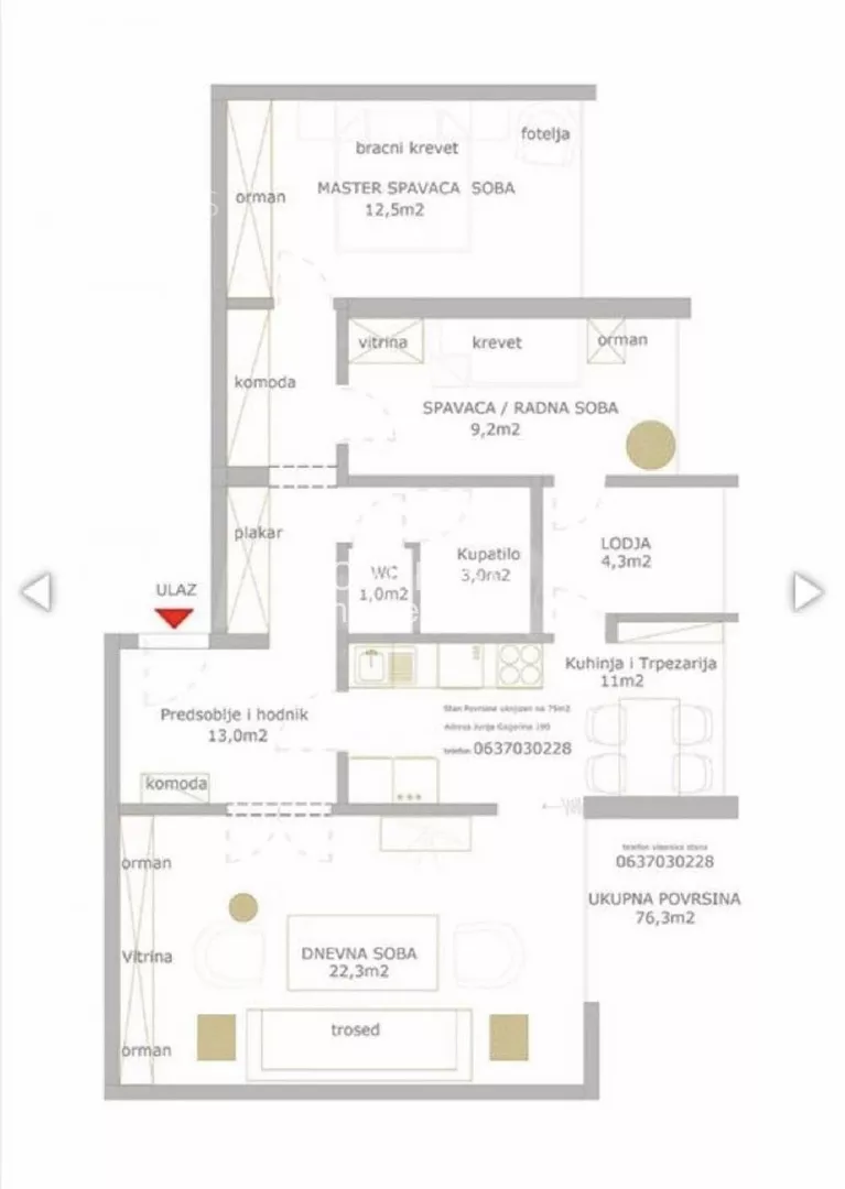 Trosoban stan | 4zida