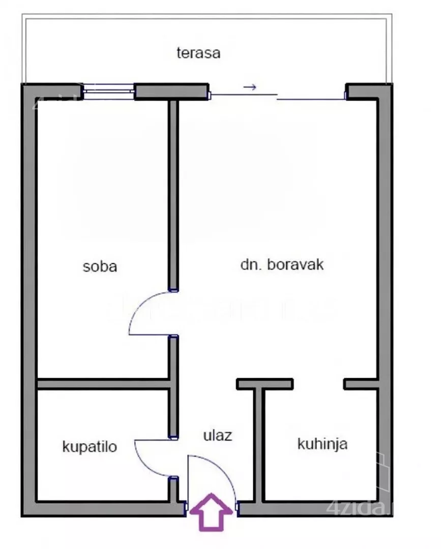 Jednoiposoban stan | 4zida