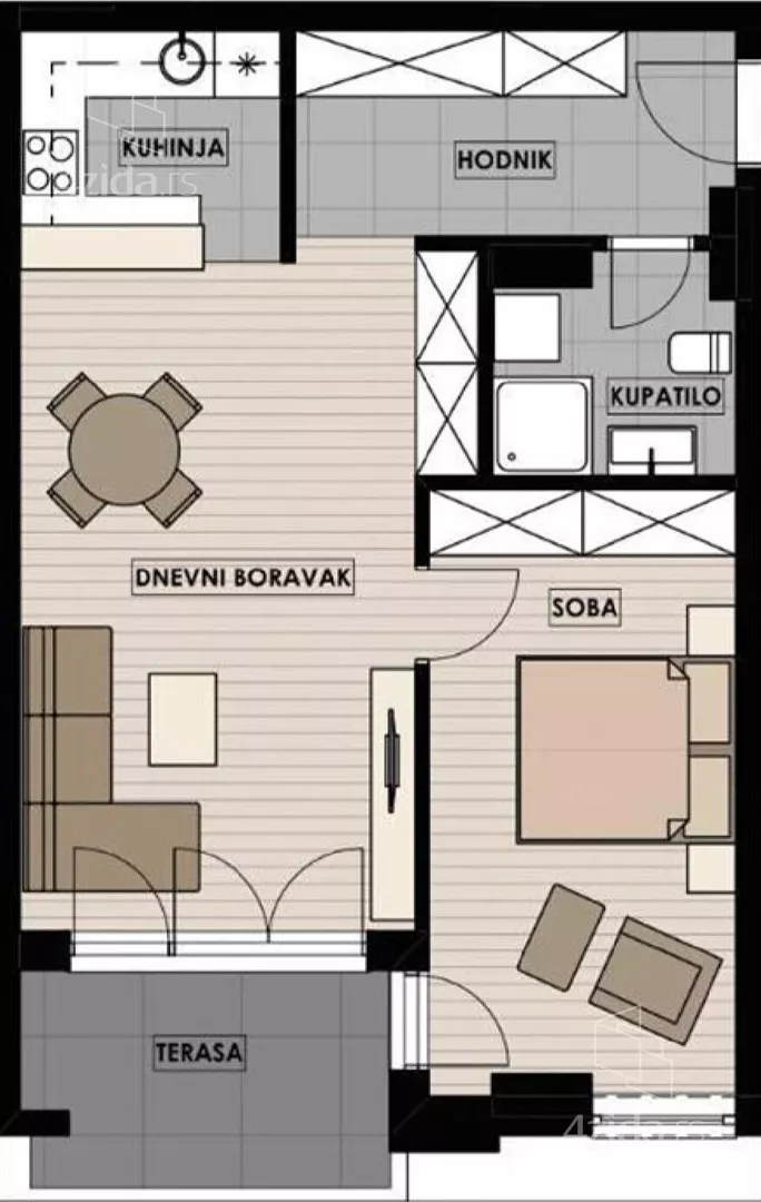 Dvosoban stan | 4zida