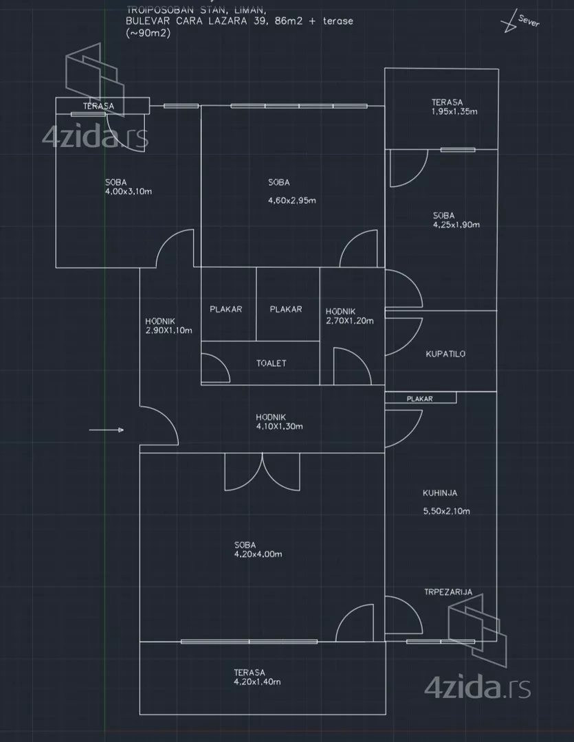 Troiposoban stan | 4zida