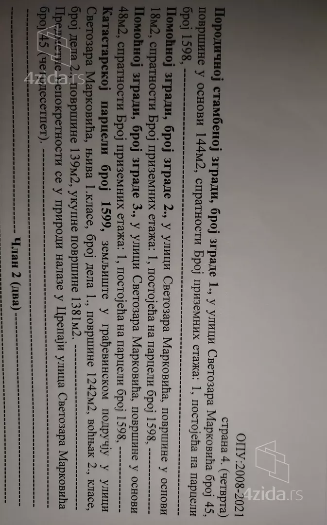 1-etažna kuća | 4zida