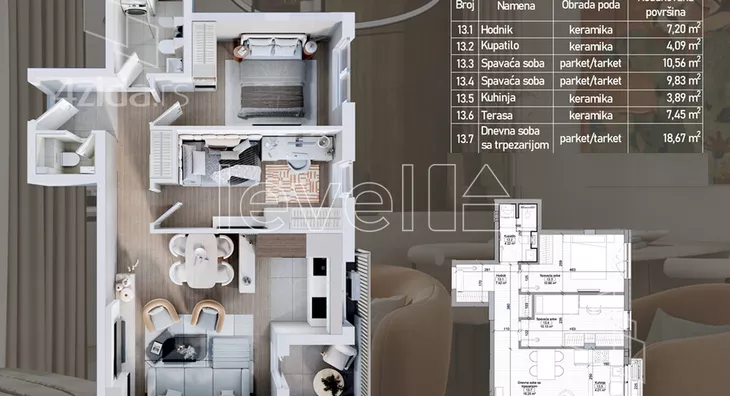 Trosoban stan | 4zida