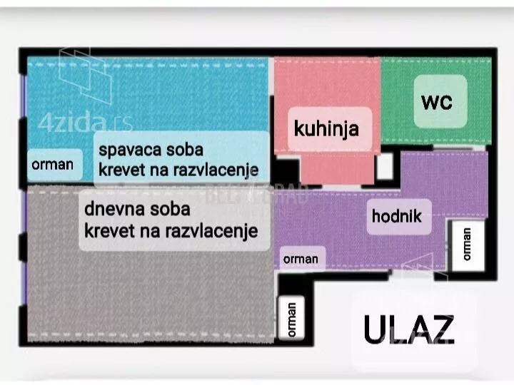 Jednoiposoban stan | 4zida