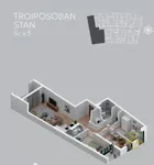 Troiposoban stan | 4zida
