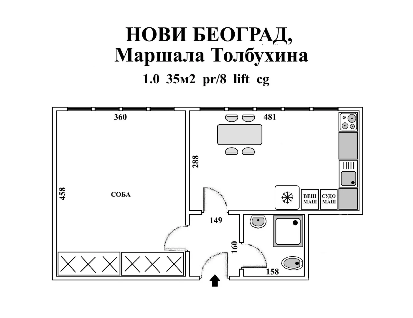 Jednosoban stan | 4zida