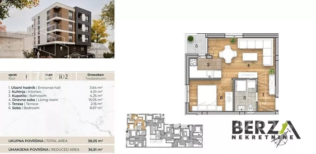 Dvosoban stan | 4zida