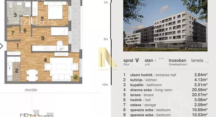 Trosoban stan | 4zida