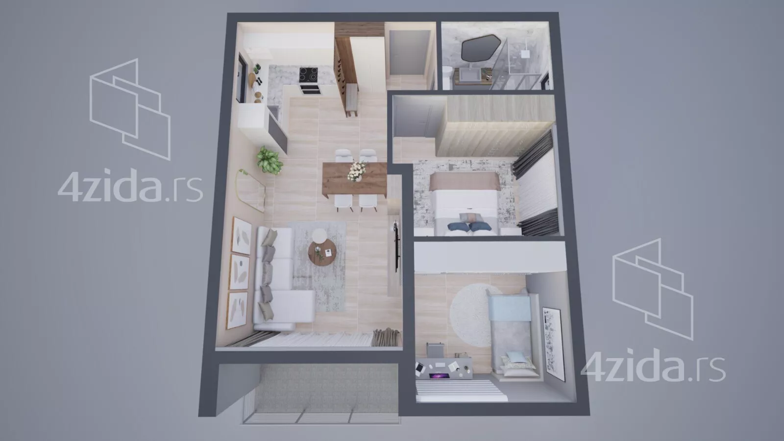 Dvosoban stan | 4zida