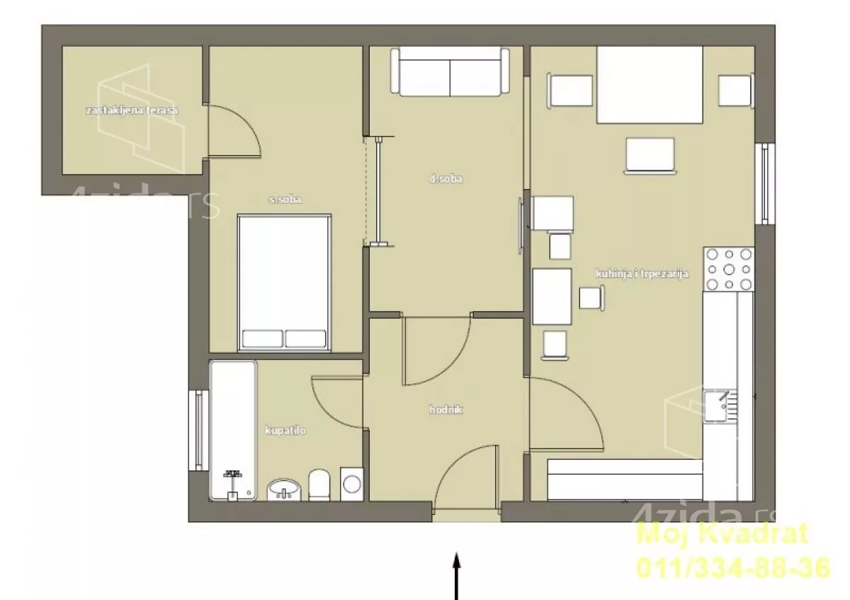 Jednoiposoban stan | 4zida