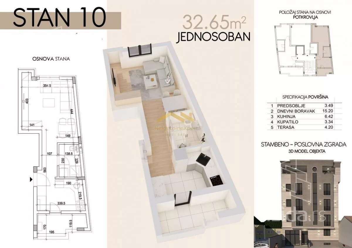 Jednosoban stan | 4zida
