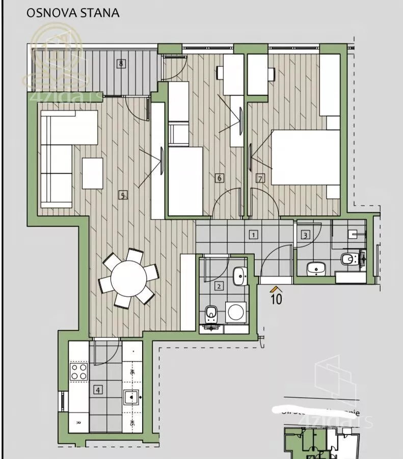 Trosoban stan | 4zida