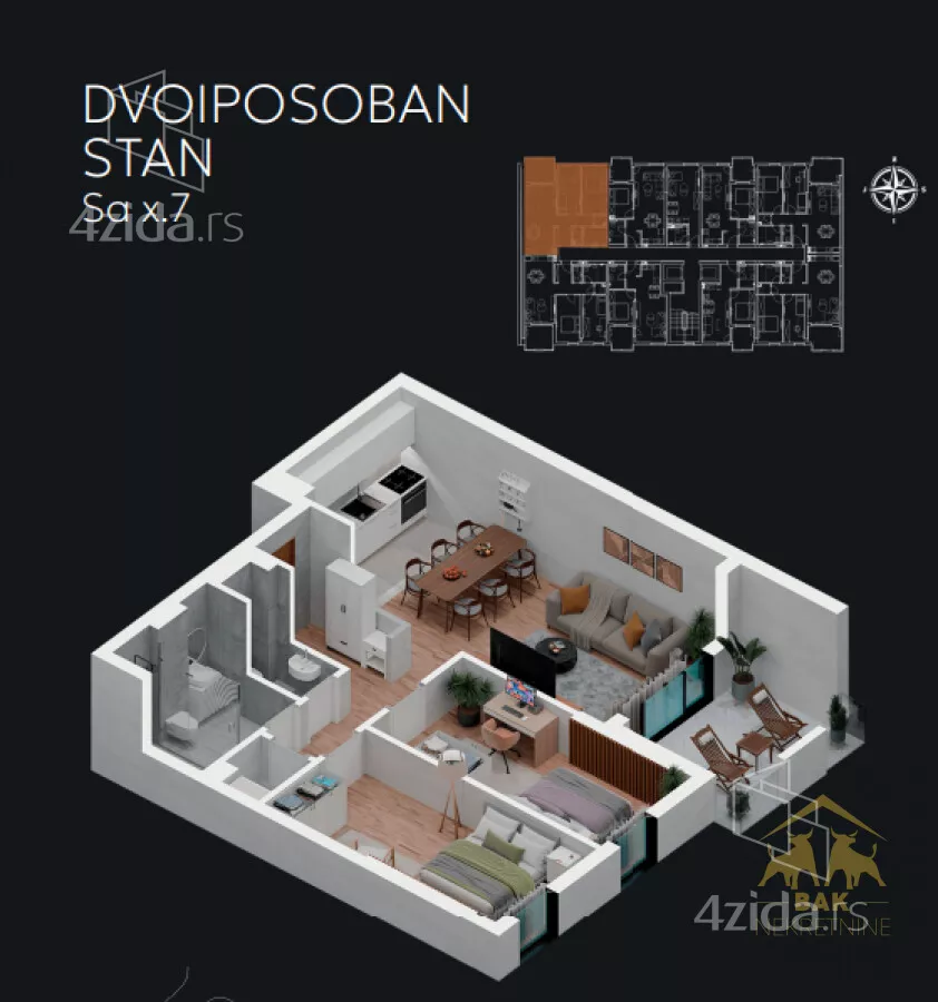 Dvoiposoban stan | 4zida