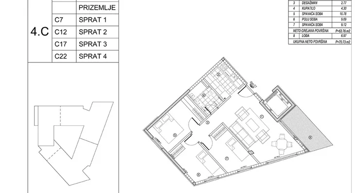 Troiposoban stan | 4zida