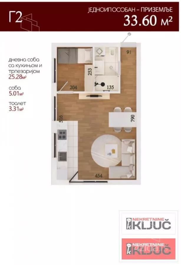 Jednoiposoban stan | 4zida