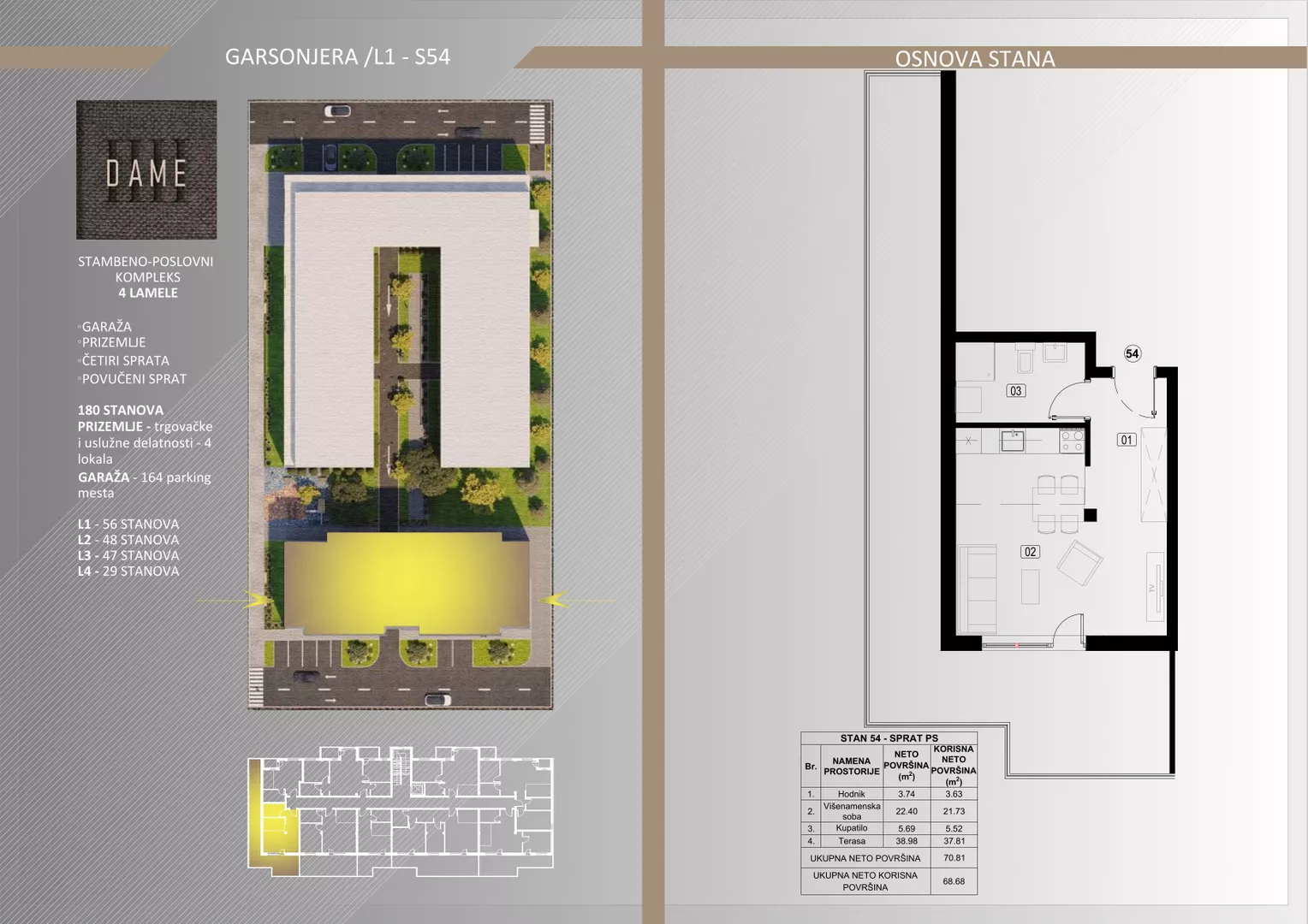 Jednosoban stan | 4zida