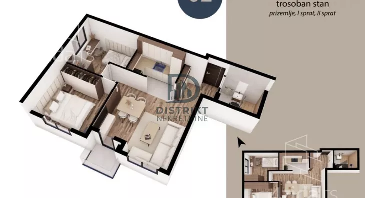 Jednoiposoban stan | 4zida