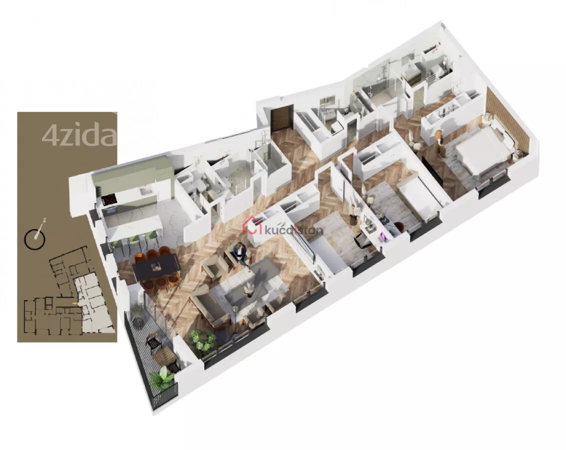 Petosoban stan | 4zida