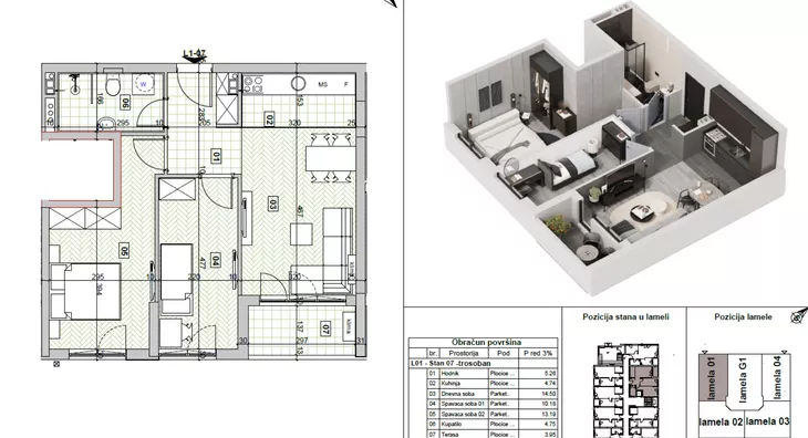 Trosoban stan | 4zida