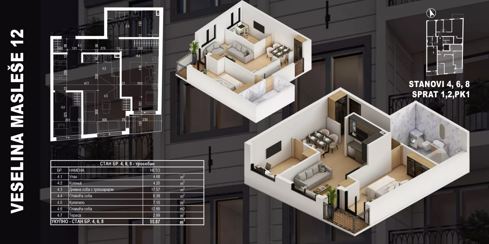 Dvoiposoban stan | 4zida