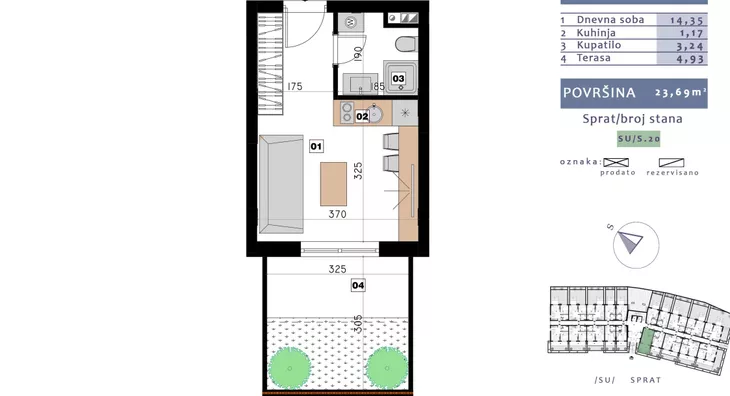 Jednosoban stan | 4zida