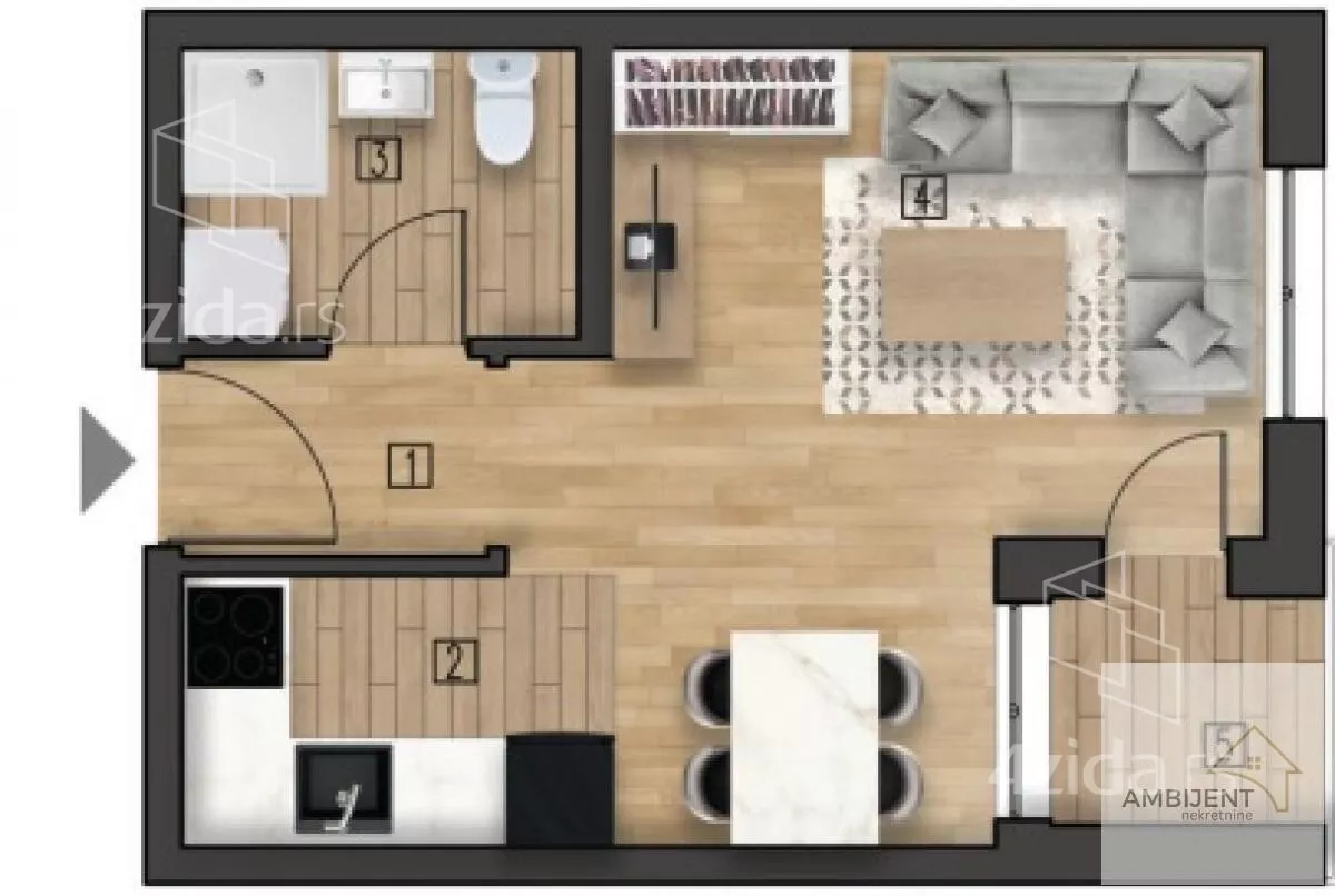 Jednosoban stan | 4zida